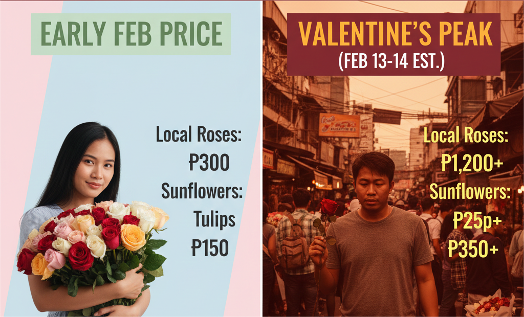 Dangwa flower prices February 2026