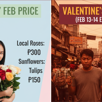 Dangwa flower prices February 2026