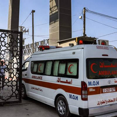 1st batch escape war-torn Gaza