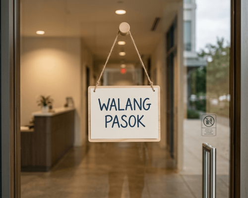 Walang pasok sign closed school office Ninoy Aquino Day Philippines